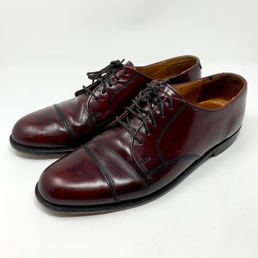 Cole Haan Cap Toe Mens Oxford Shoes Burgandy - Picture 1 of 7